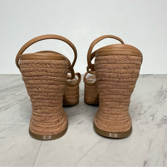 New! Marc Fisher Fetch Espadrille Faux Leather Wedge Sandal 9.5 - Picture 3 of 14